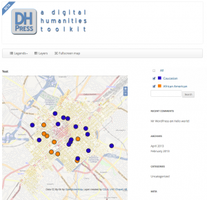 DH Press Test Map Visualization